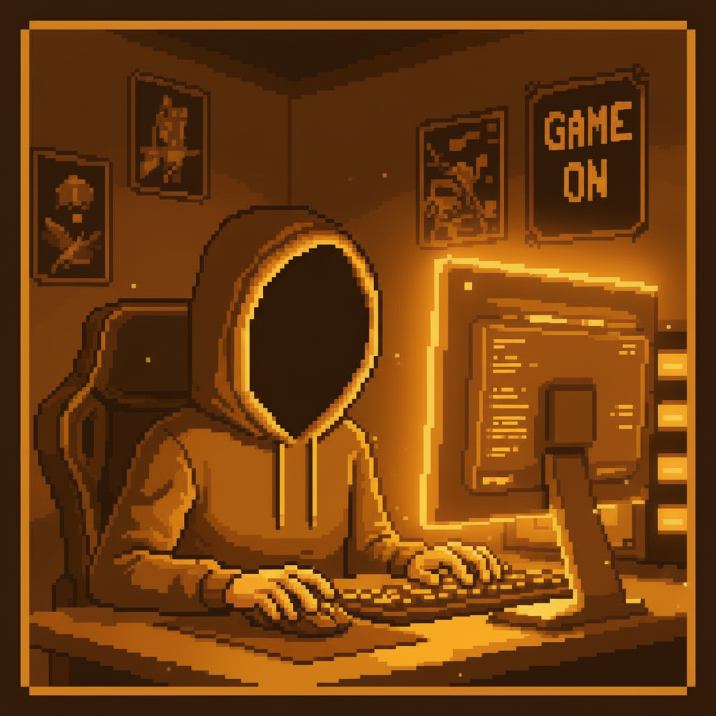 Pixel art gamer avatar